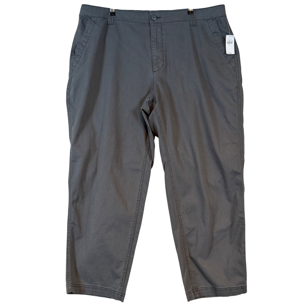 Old Navy High-Rise OG Chino Ankle Pants Gray •XL• Stretch Twill Capsule Classic